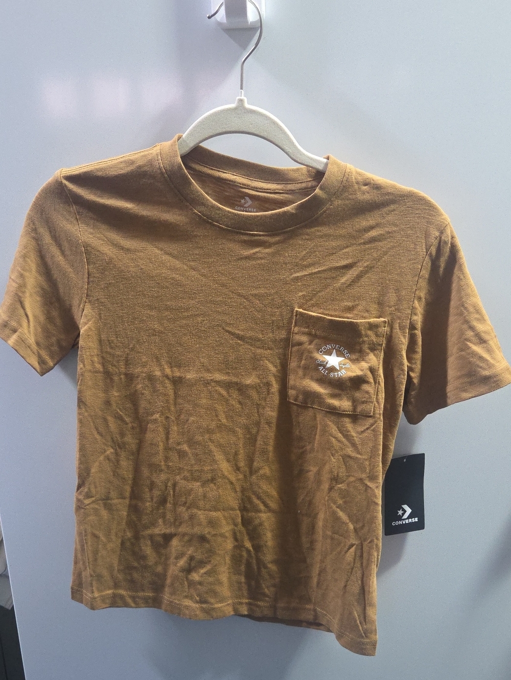 Converse Short Sleeve Pocket Tee in Caramel Brown